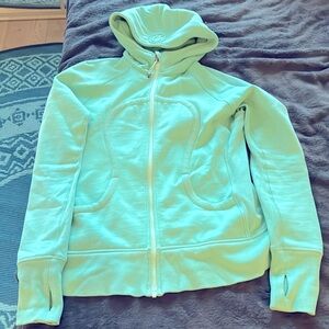 Lululemon scuba hoodie mint green size 12 GUC